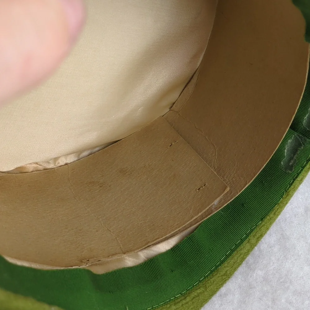 Vintage Green Women's Pillbox-Style Wool Hat - Picture 13 of 14